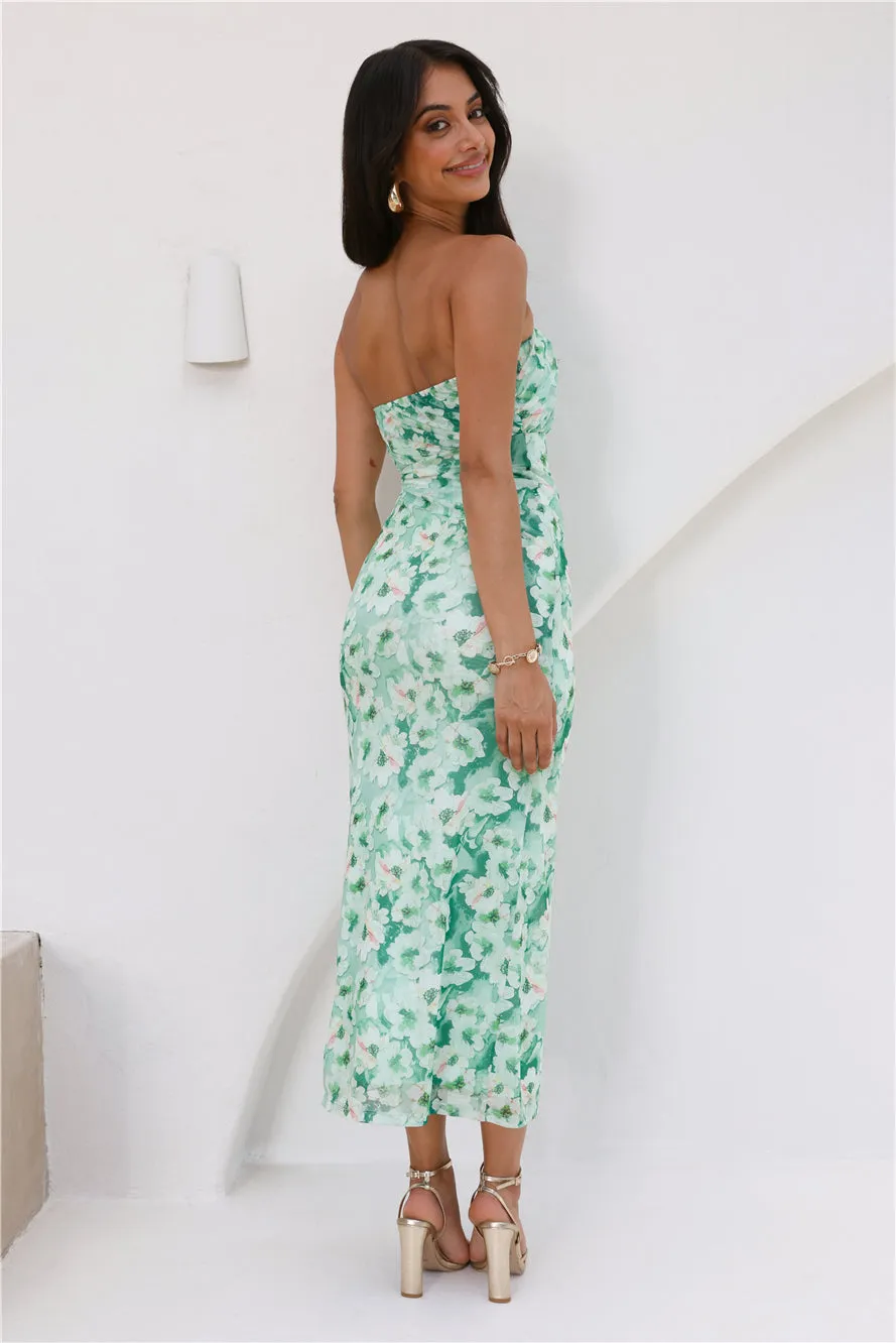 You Plus Me Strapless Mesh Maxi Dress Green sold by Hello Molly product image thumbnail 3