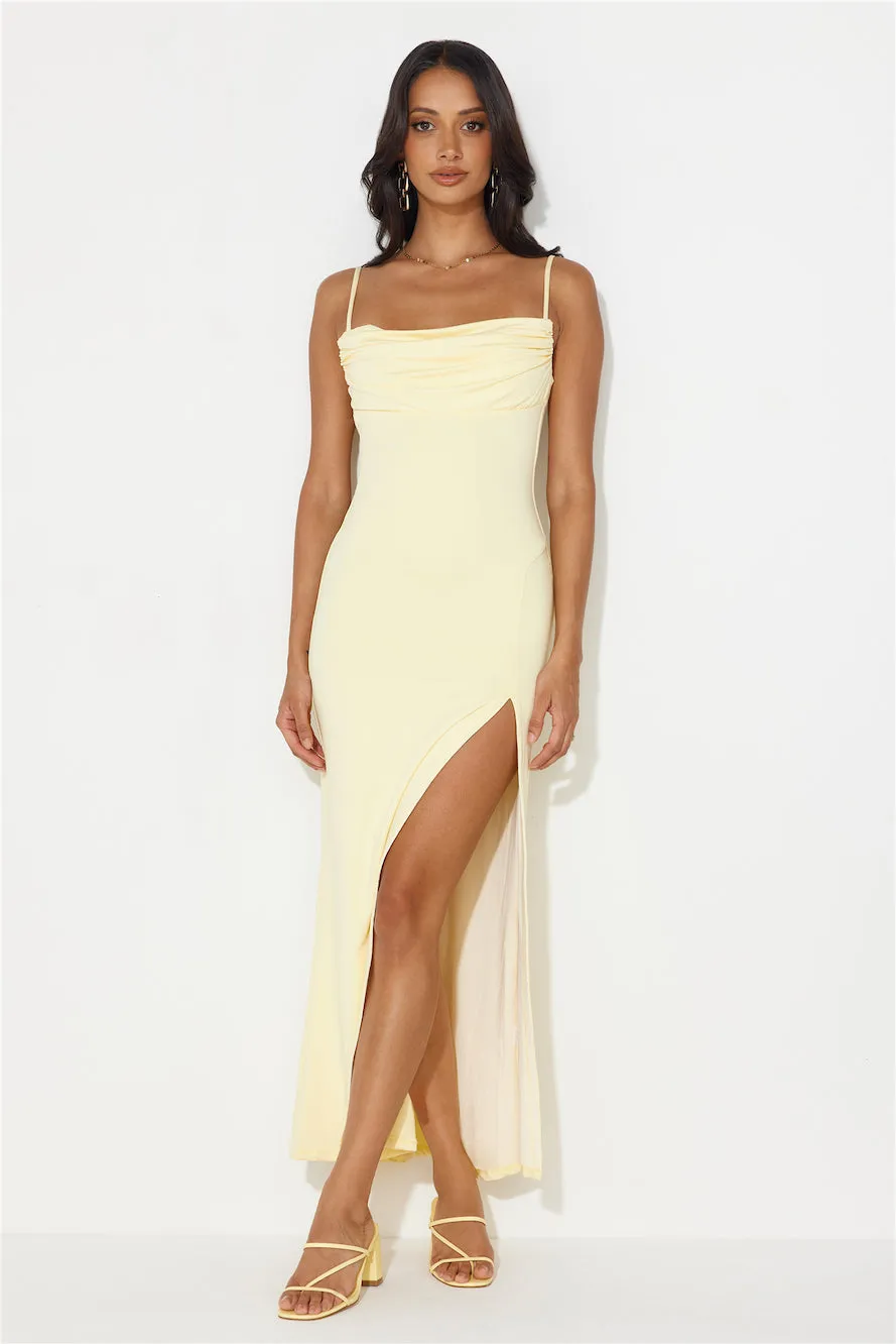 Walk In Confident Maxi Dress Yellow sold by Hello Molly