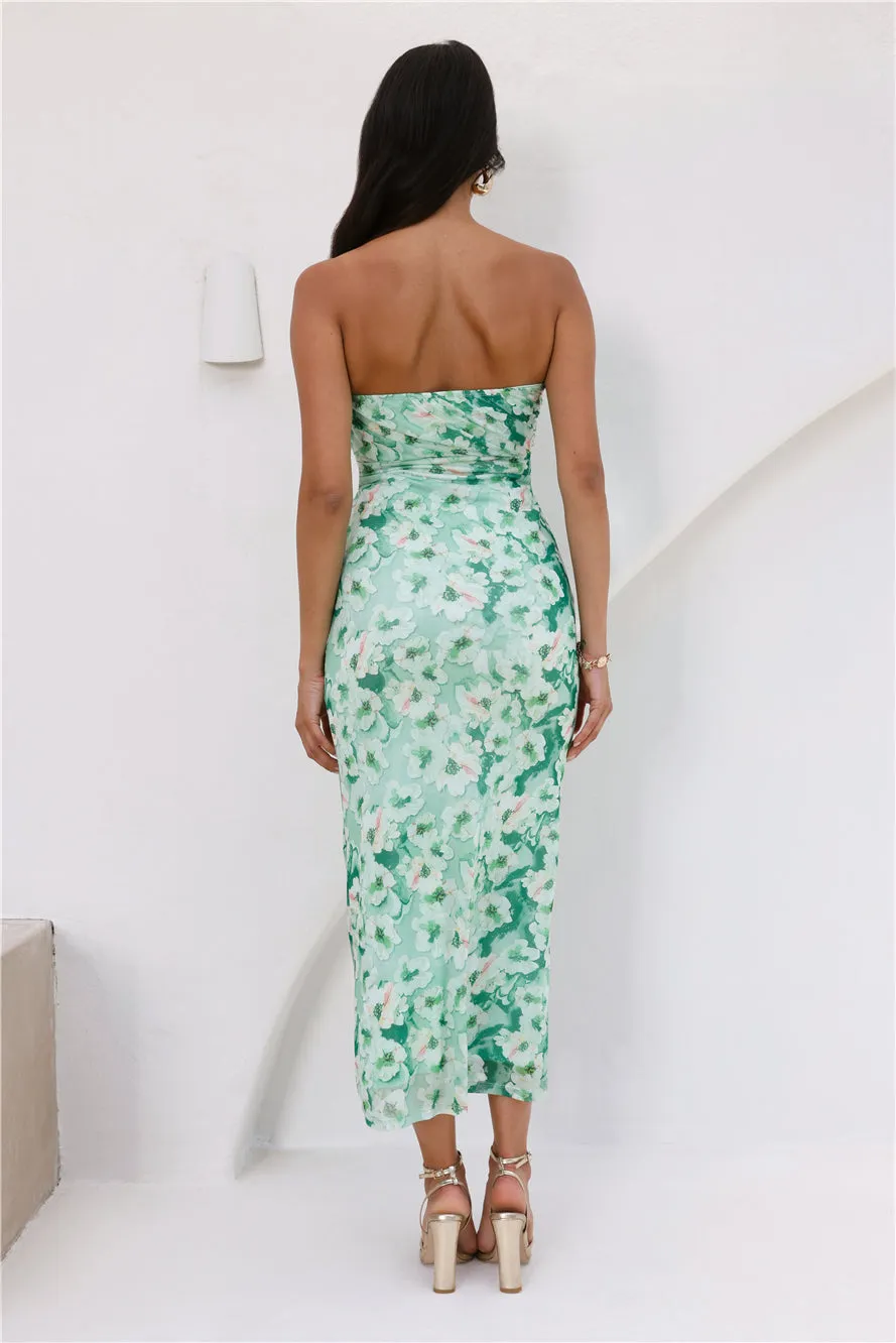 You Plus Me Strapless Mesh Maxi Dress Green sold by Hello Molly product image thumbnail 4