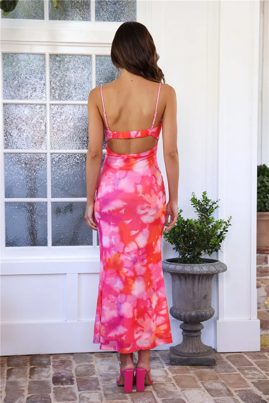 Express Your Vibe Mesh Maxi Dress Pink sold by Hello Molly product image thumbnail 5