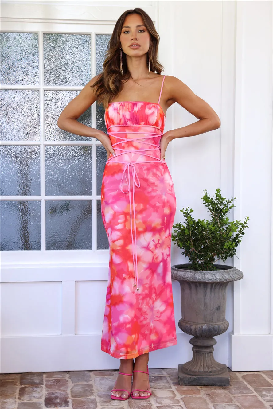 Express Your Vibe Mesh Maxi Dress Pink sold by Hello Molly product image thumbnail 2