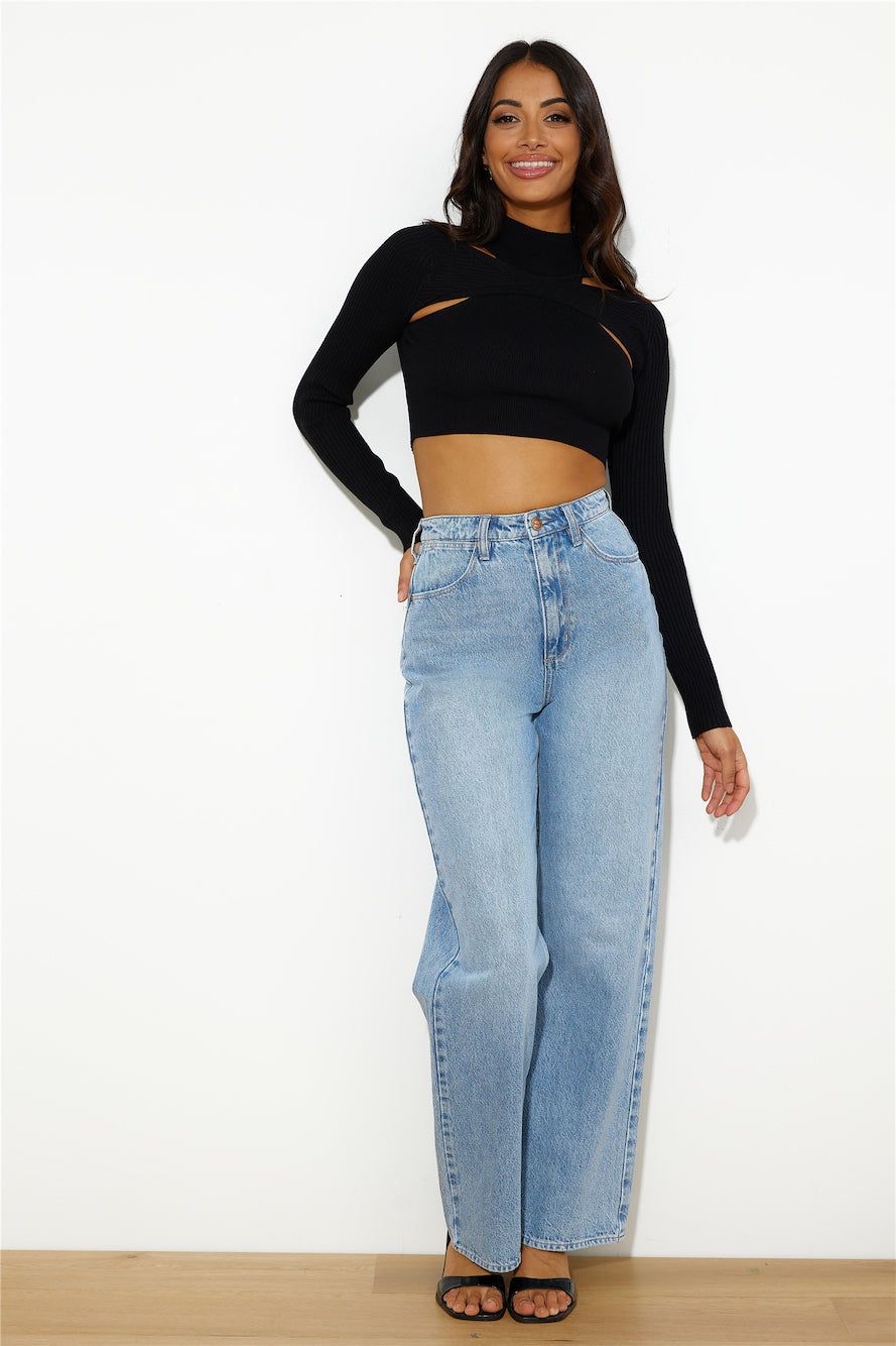 In Or Out Knit Crop Top Black sold by Hello Molly product image thumbnail 5