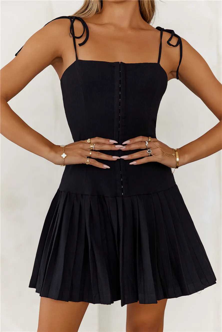 Daytime Dreaming Mini Dress Black sold by Hello Molly