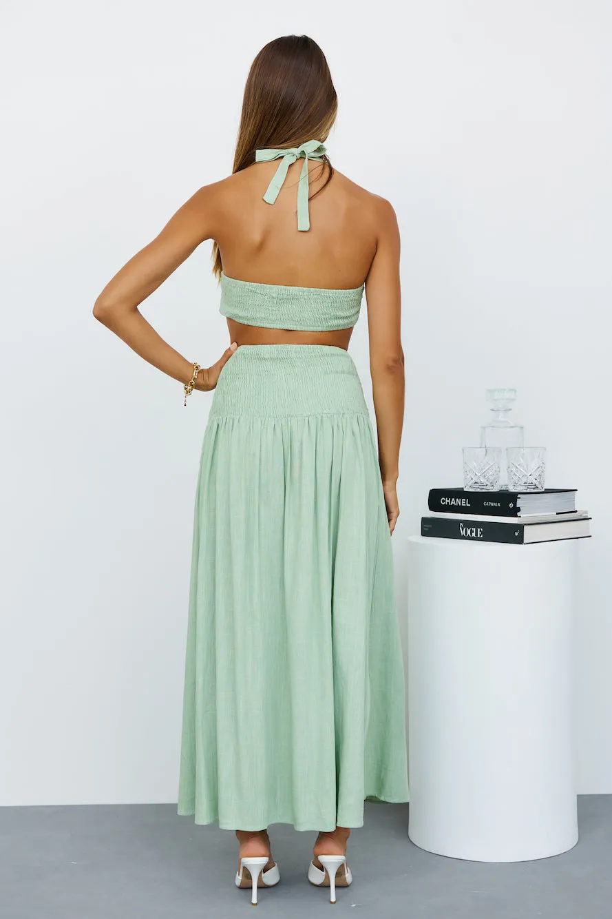 How I Like It Maxi Skirt Sage sold by Hello Molly product image thumbnail 4