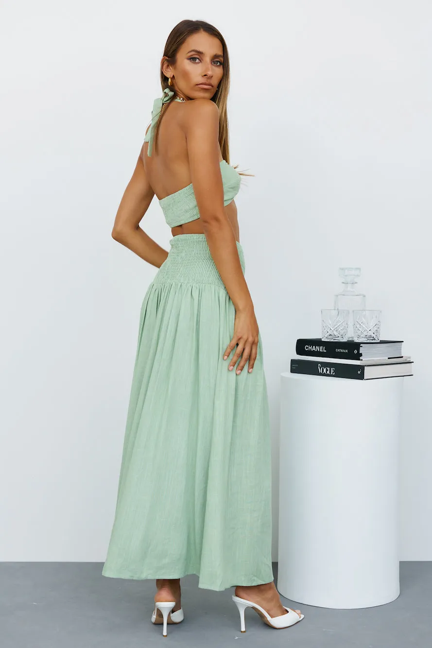 How I Like It Maxi Skirt Sage sold by Hello Molly product image thumbnail 5