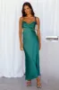 Purely Formed Satin Maxi Dress Green sold by Hello Molly