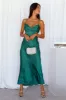 Purely Formed Satin Maxi Dress Green sold by Hello Molly