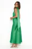Glistening Star Satin Maxi Dress Green sold by Hello Molly