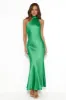 Glistening Star Satin Maxi Dress Green sold by Hello Molly