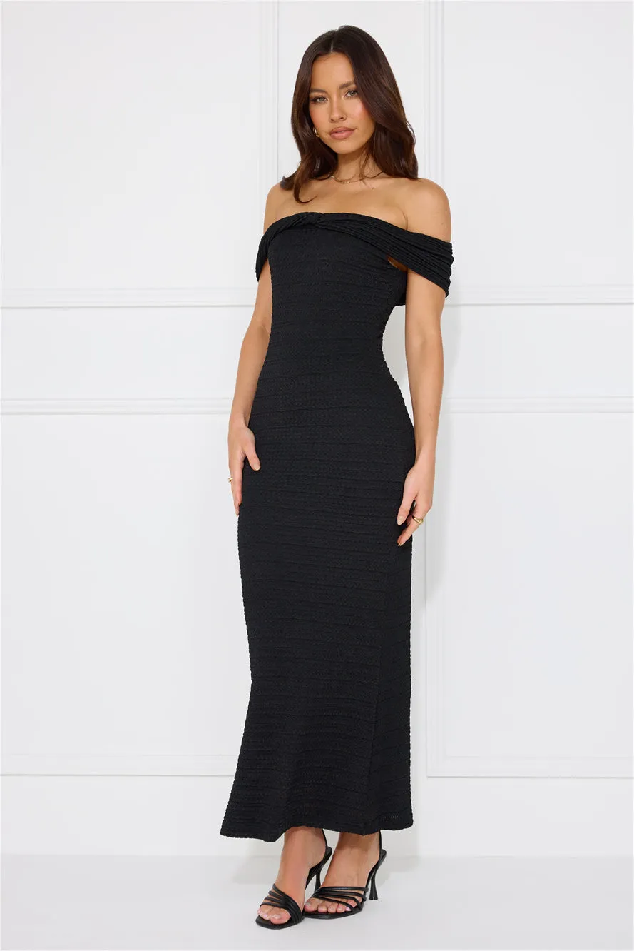 Fashion Fantasy Off Shoulder Maxi Dress Black sold by Hello Molly product image thumbnail 4