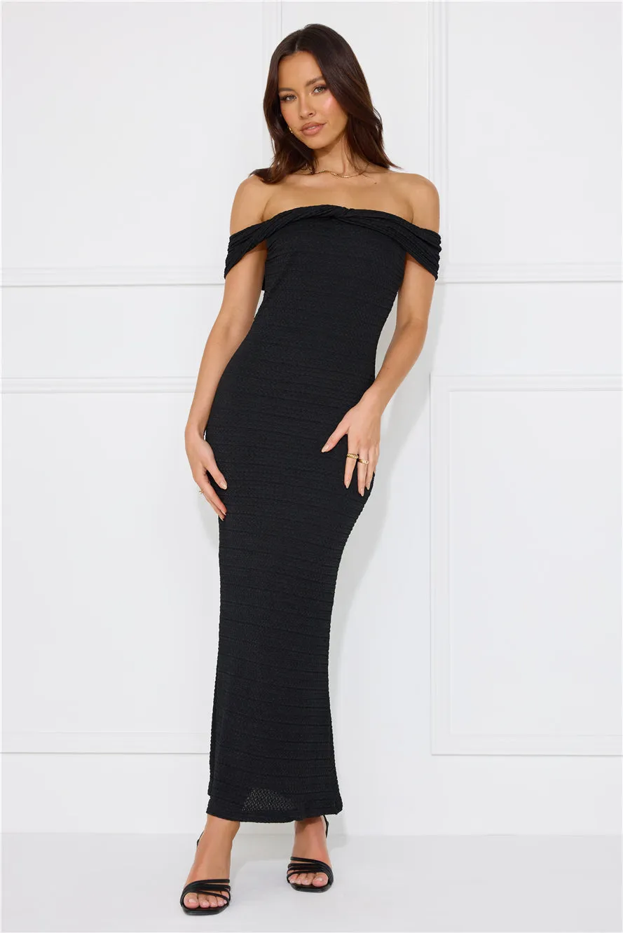 Fashion Fantasy Off Shoulder Maxi Dress Black sold by Hello Molly product image thumbnail 2