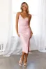 HELLO MOLLY Quiet Dancer Sequin Midi Dress Rose Pink sold by Hello Molly