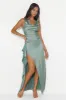 Stars Of Luxury Satin Maxi Dress Sage sold by Hello Molly