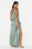 Stars Of Luxury Satin Maxi Dress Sage sold by Hello Molly