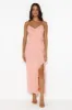 Flaunt It Girl Frill Mesh Maxi Dress Pink sold by Hello Molly