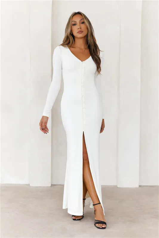 HELLO MOLLY Your Style Guide Long Sleeve Maxi Dress White sold by Hello Molly