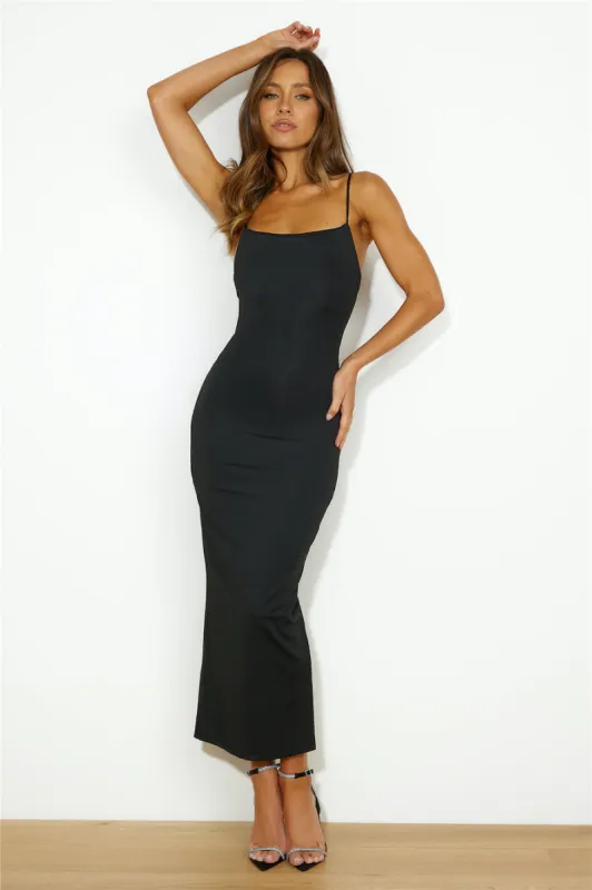 Twist For Me Maxi Dress Black sold by Hello Molly