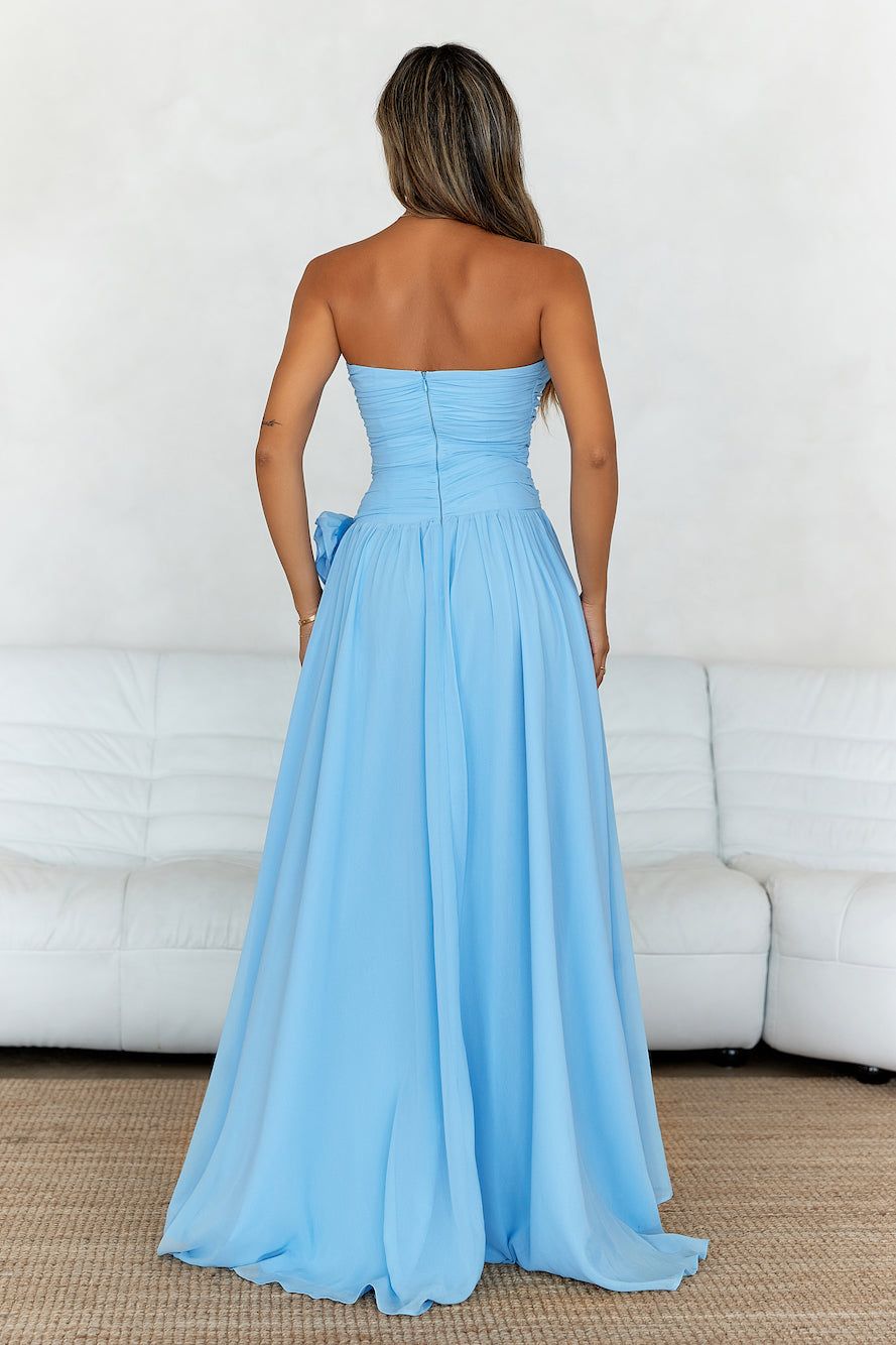 Secret Rose Strapless Maxi Dress Blue sold by Hello Molly product image thumbnail 5