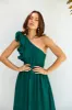 Find Out One Shoulder Midi Dress Emerald sold by Hello Molly