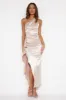 She Is Golden Satin Maxi Dress Champagne sold by Hello Molly