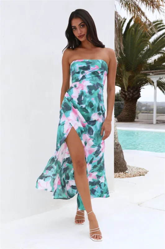Tropical Day Maxi Dress Green sold by Hello Molly
