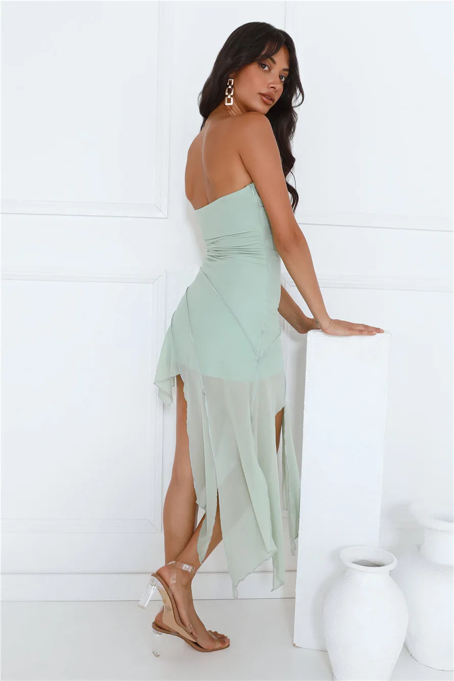 Hour Of Style Mesh Strapless Mini Dress Lime sold by Hello Molly product image thumbnail 3