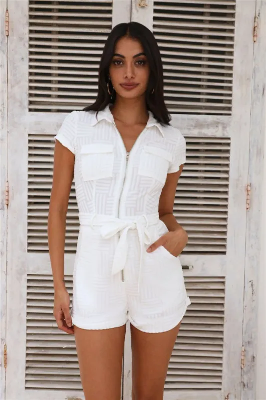 Beach 'Fit Romper White sold by Hello Molly