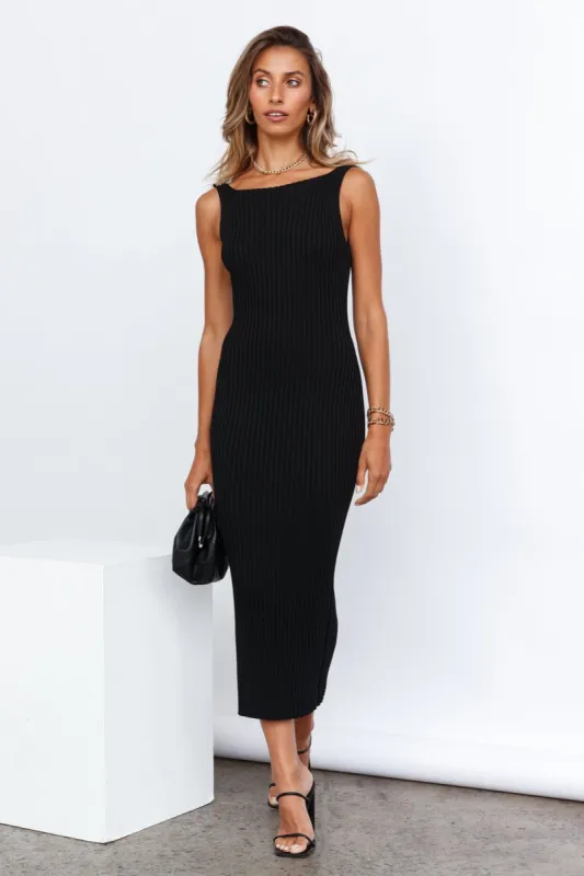 Maddison Midi Dress Black sold by Hello Molly