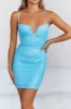 HELLO MOLLY Mermaid Magic Sequin Mini Dress Blue sold by Hello Molly