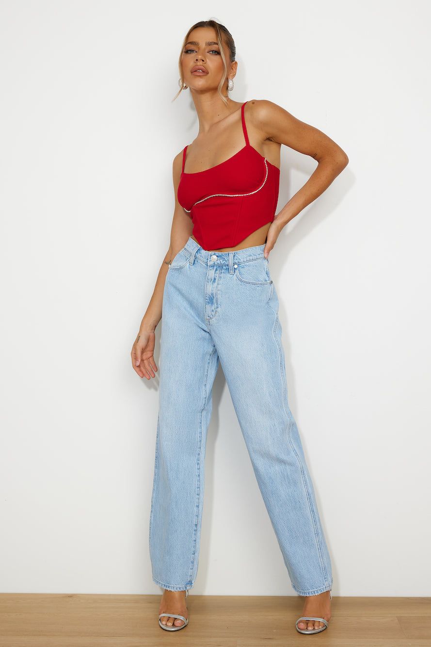 Glam Look Crop Top Red sold by Hello Molly product image thumbnail 5