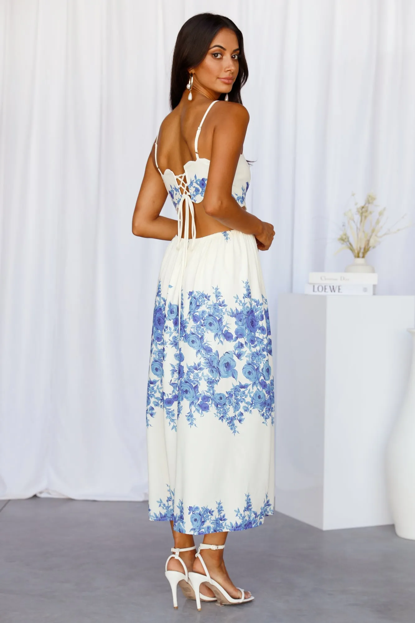 Sunny Times Midi Dress Blue sold by Hello Molly product image thumbnail 4