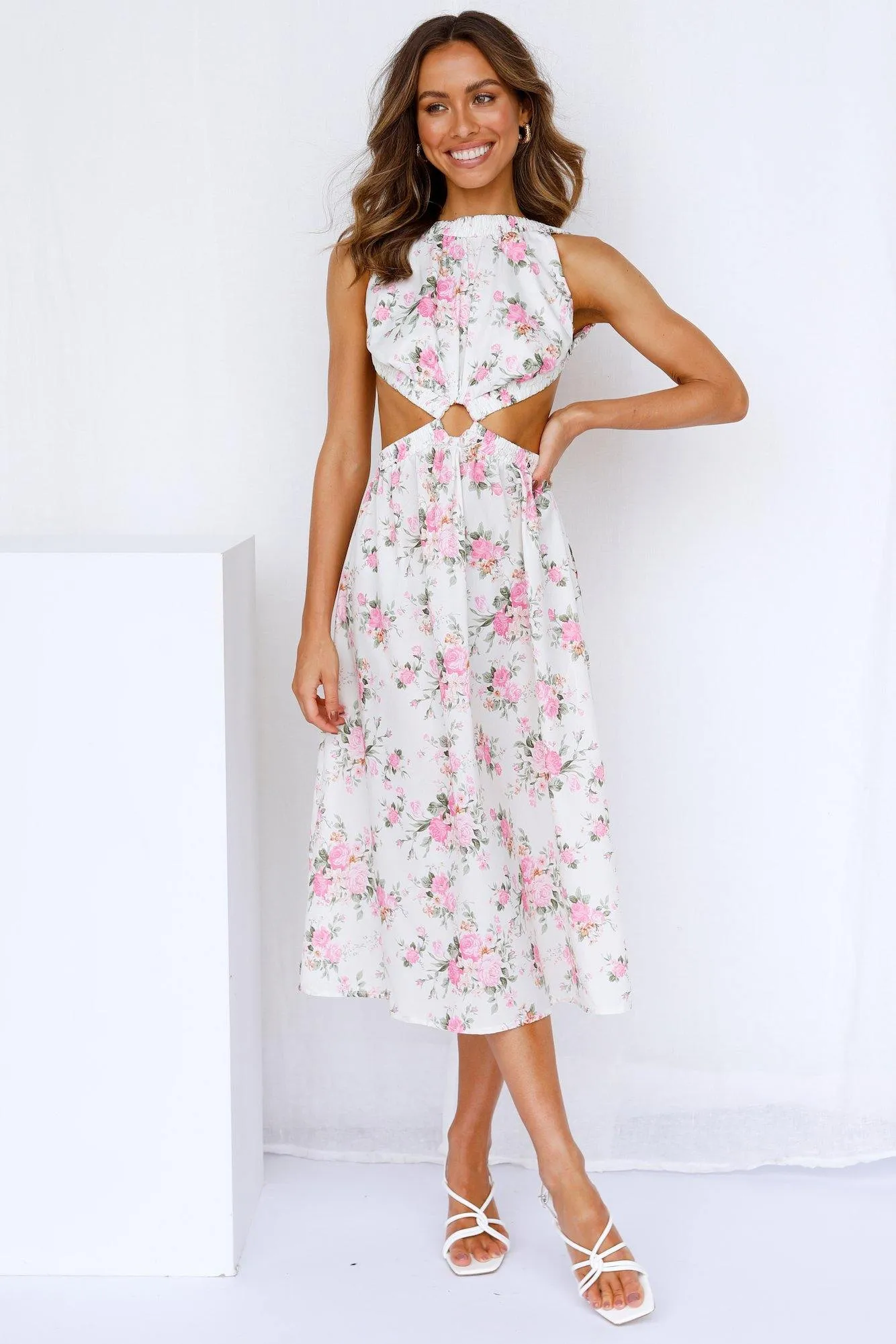 Sweet Like Summer Midi Dress Cream sold by Hello Molly product image thumbnail 2