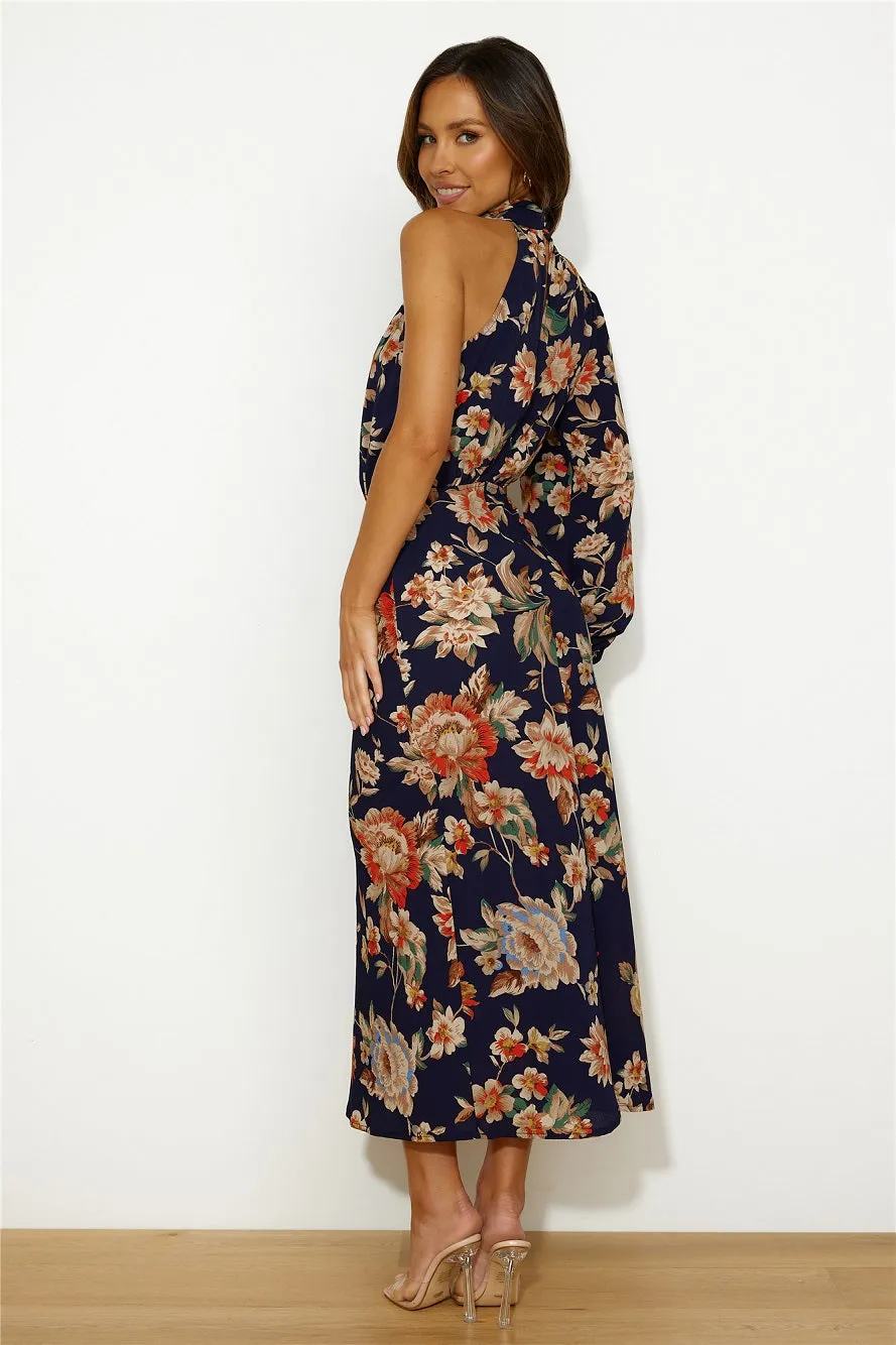 Love Your Needs Midi Dress Navy sold by Hello Molly product image thumbnail 3