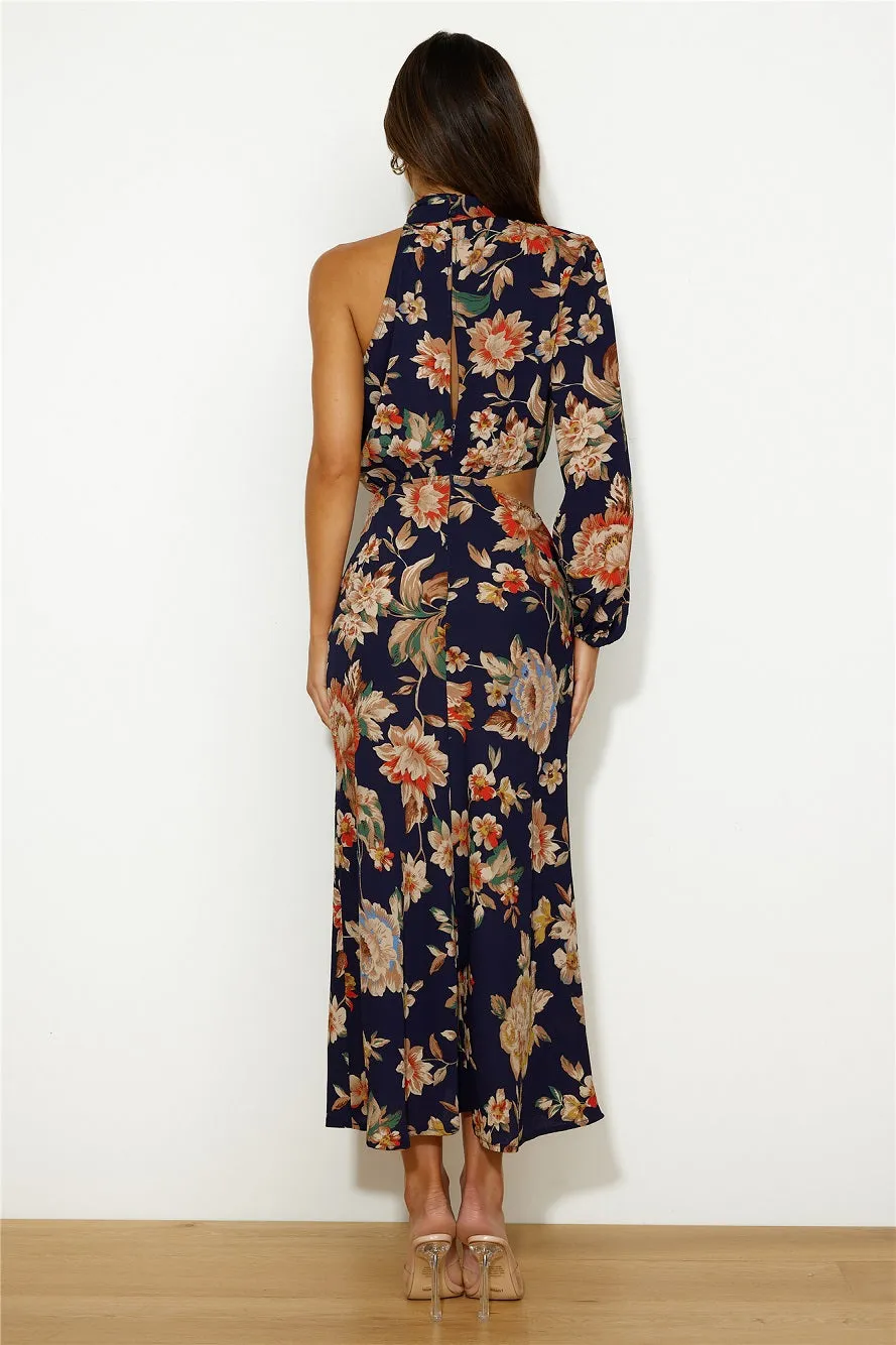 Love Your Needs Midi Dress Navy sold by Hello Molly product image thumbnail 4