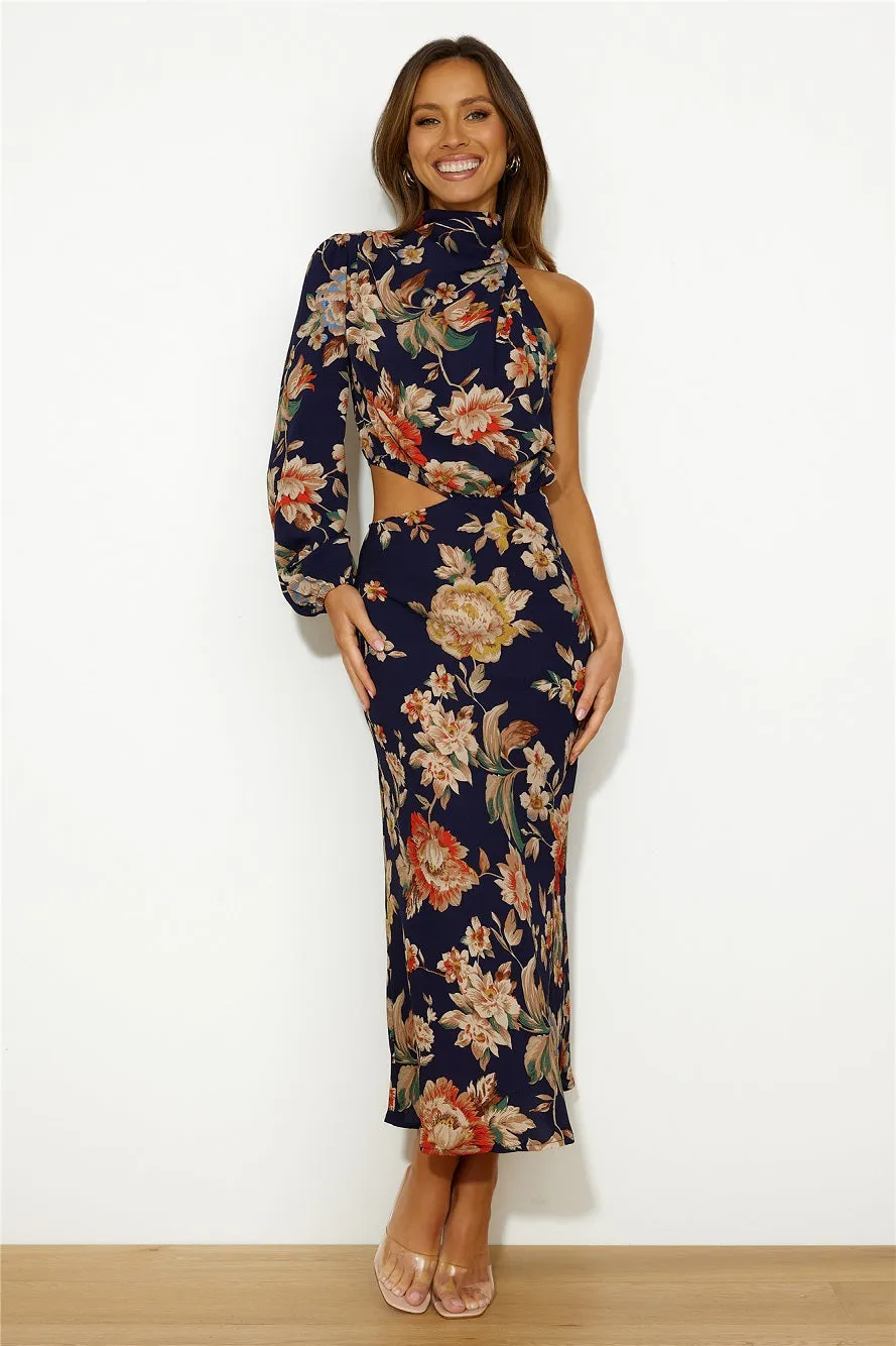 Love Your Needs Midi Dress Navy sold by Hello Molly product image thumbnail 2