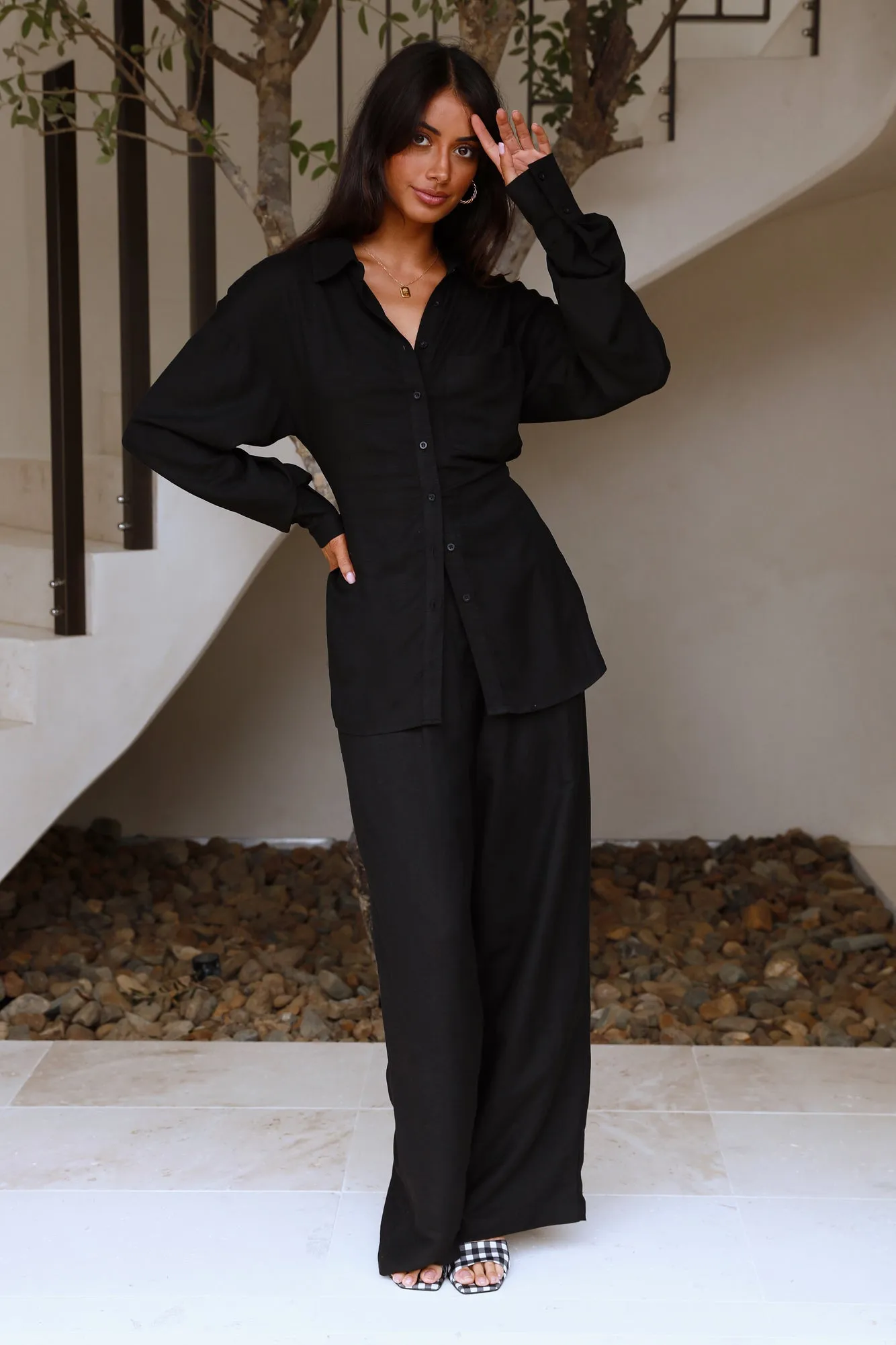 LIONESS La Quinta Pants Black sold by Hello Molly product image thumbnail 3