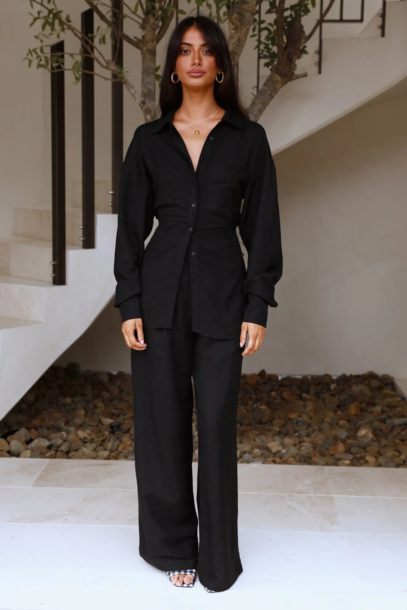 LIONESS La Quinta Pants Black sold by Hello Molly