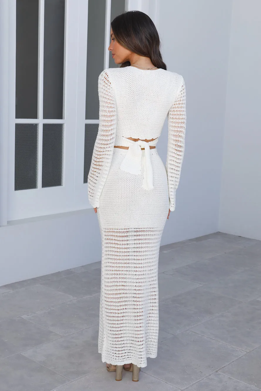 Success Striver Knit Midi Skirt Cream sold by Hello Molly product image thumbnail 5