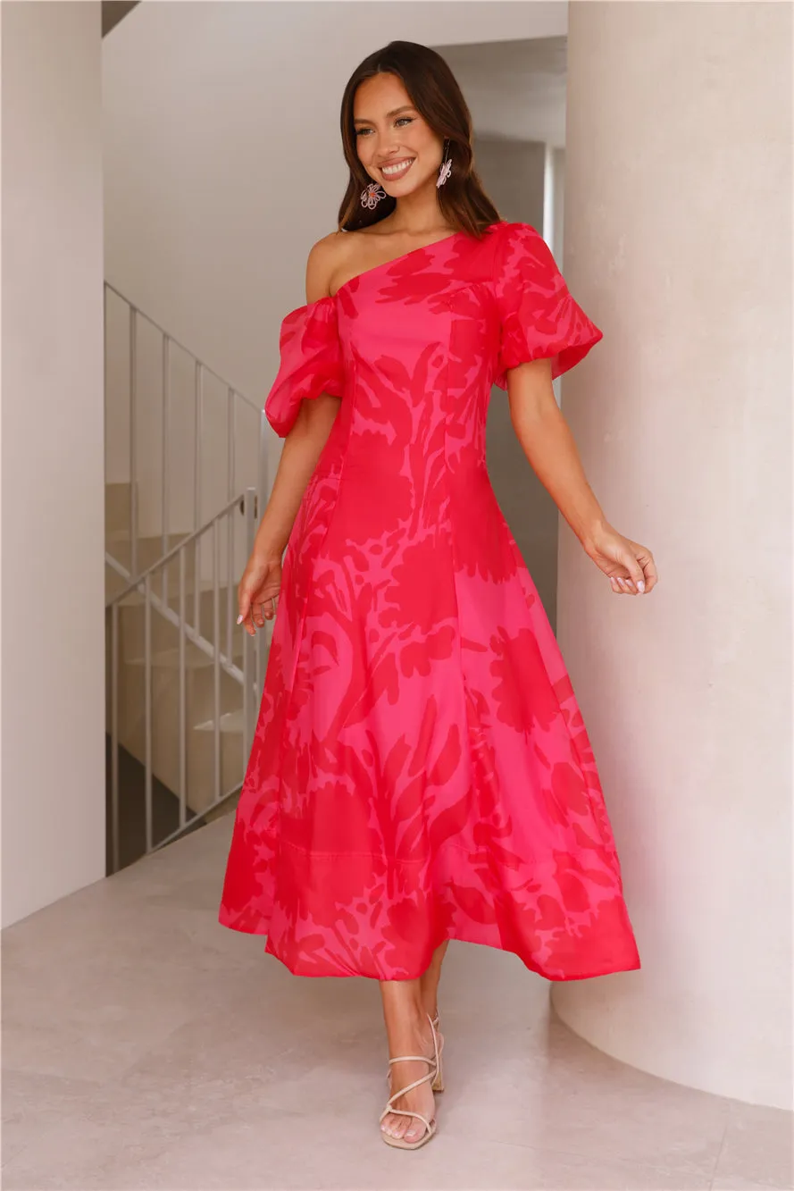 Shadows In The Sun Midi Dress Pink sold by Hello Molly