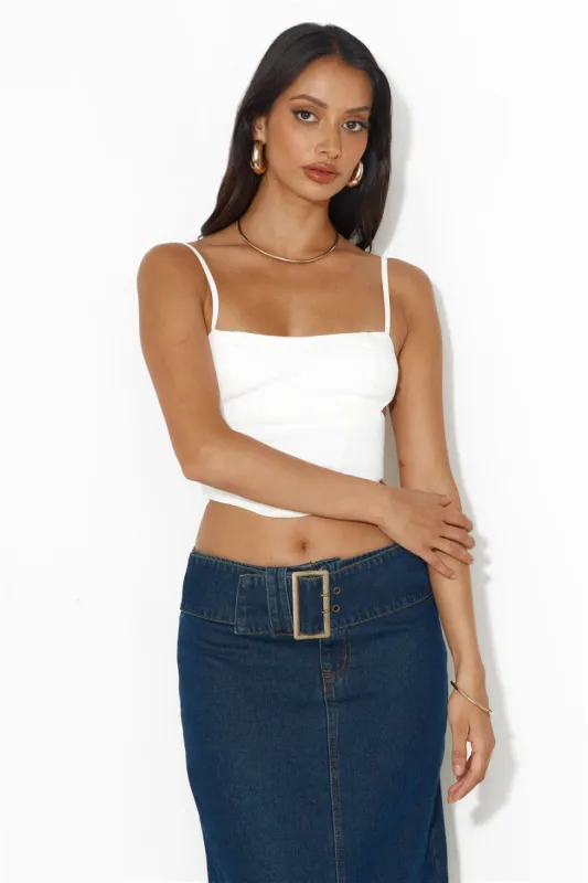 Fave Crop Top White sold by Hello Molly