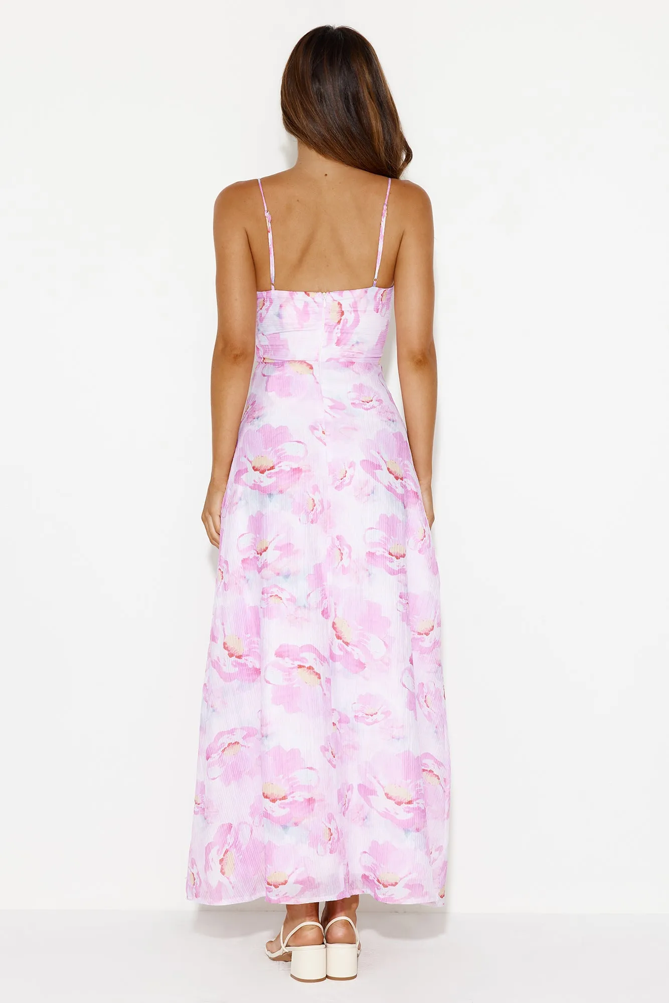 Brunch In The Gardens Maxi Dress Pink sold by Hello Molly product image thumbnail 4