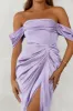 DEAR EMILIA Be Seen Midi Dress Lilac sold by Hello Molly