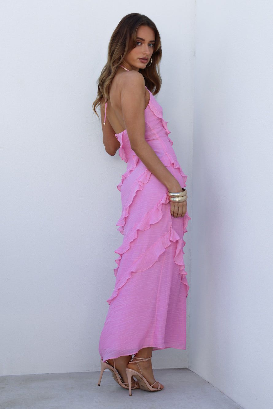 What A Beauty Midi Dress Pink sold by Hello Molly product image thumbnail 4