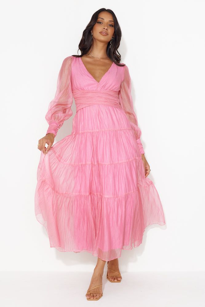 Girls Thriving Long Sleeve Maxi Dress Pink sold by Hello Molly product image thumbnail 3
