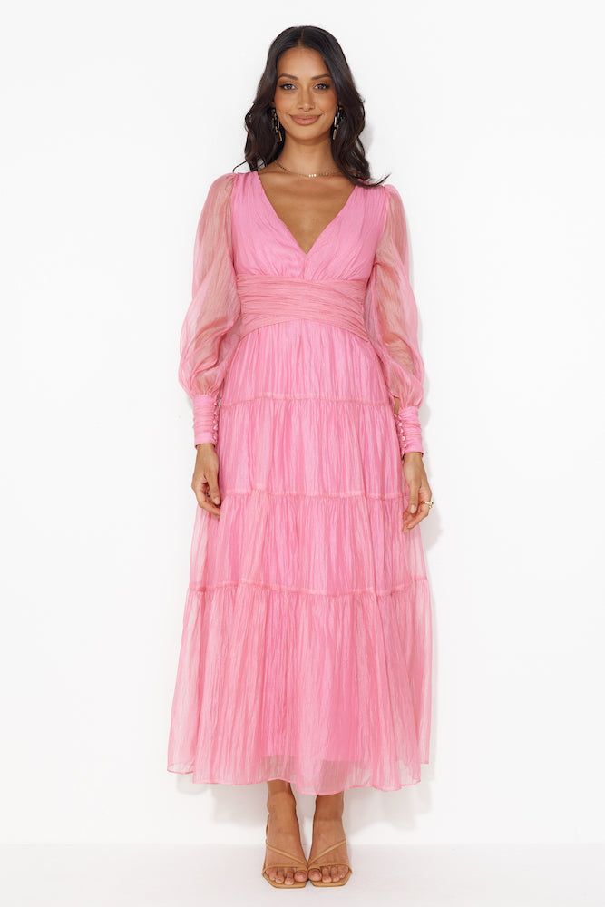Girls Thriving Long Sleeve Maxi Dress Pink sold by Hello Molly product image thumbnail 2
