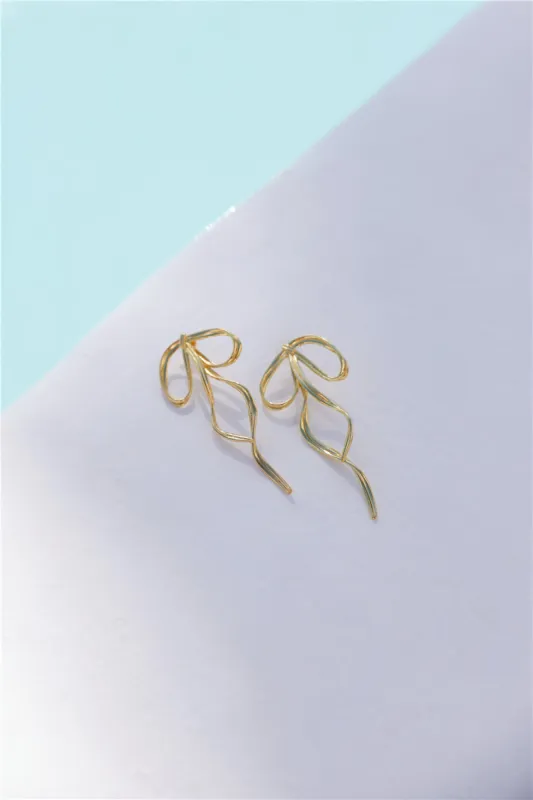 Coquette Earrings Gold sold by Hello Molly