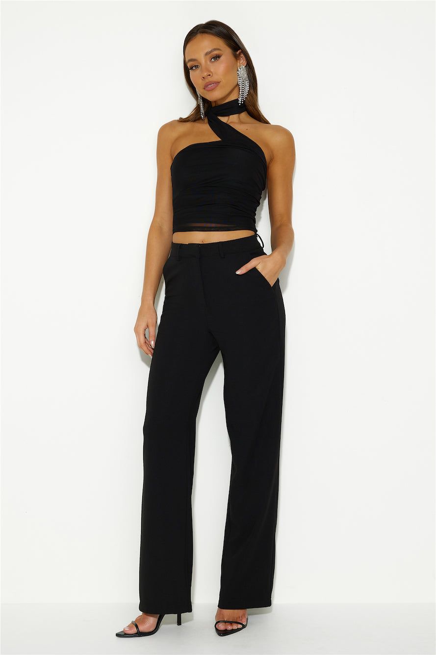 Seen Together Mesh Crop Top Black sold by Hello Molly product image thumbnail 3
