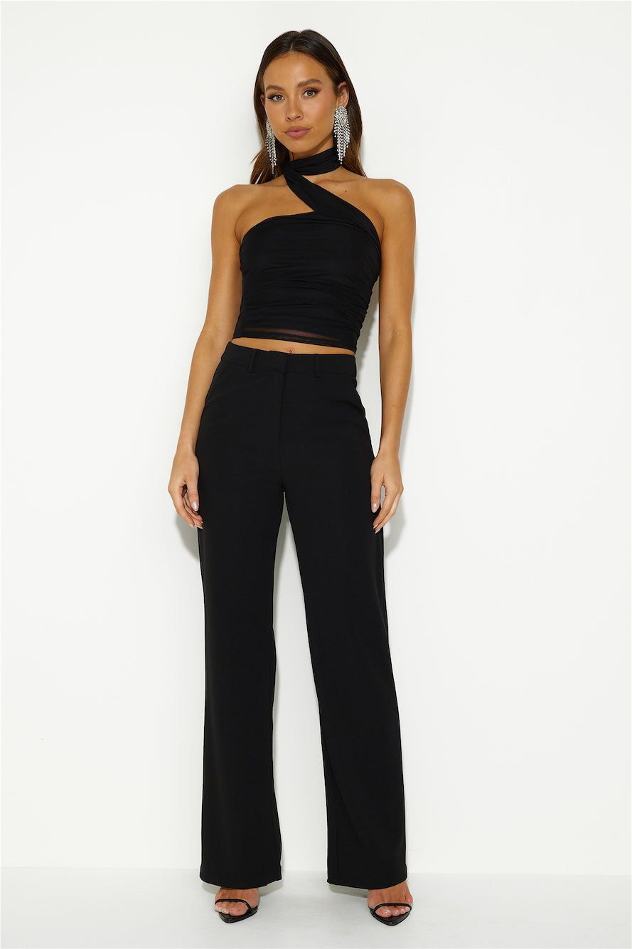 Seen Together Mesh Crop Top Black sold by Hello Molly