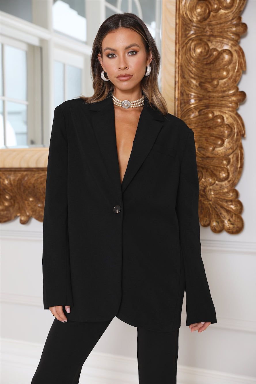 RUNAWAY The Oversized Blazer Black sold by Hello Molly