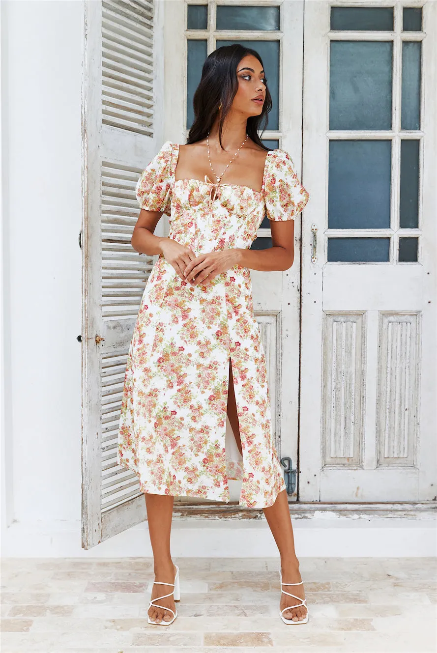 Find Me At Brunch Midi Dress White sold by Hello Molly